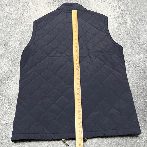 Relwen Quilted Tanker Vest Mens Medium Blue Insulated Zip Snap Puffer Lined - Picture 8 of 8